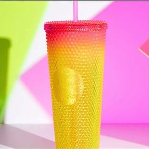 NWT Starbucks Mango Sunrise Studded Tumbler Cup
